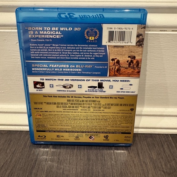 IMAX Born to Be Wild 3D Blu-ray Disc Movie DVD - Picture 2 of 3